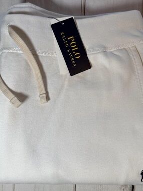 Polo Ralph Lauren Pants Mens 2XL White Fleece Sweatpants Pony Logo NWT $138